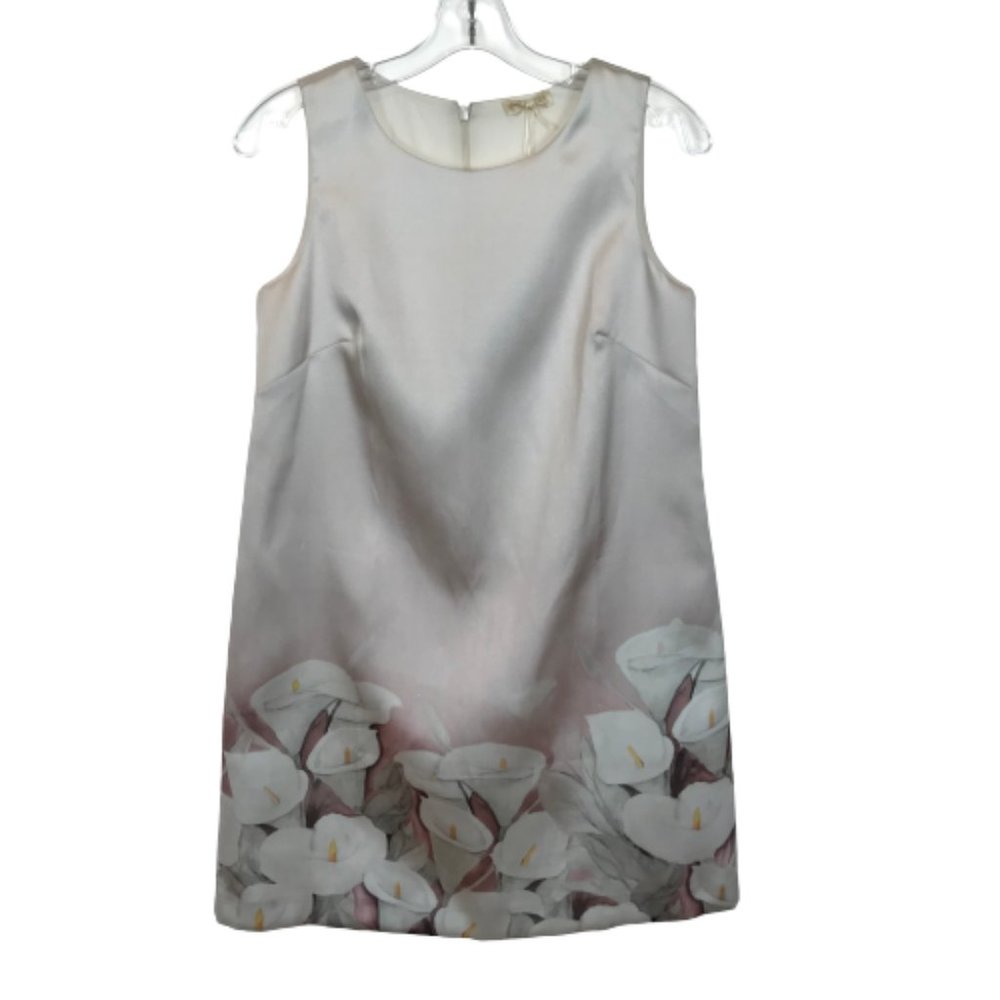 NWT Womens Size Small Monnalisa Chic Calla Lily Floral Print Mini Dress